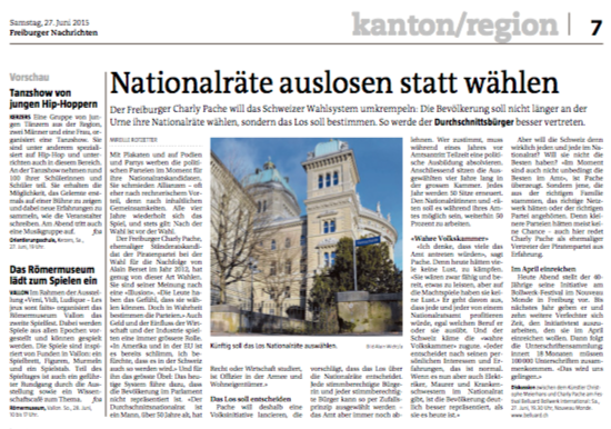 Volskinitiative Nationalrat Artikel Freiburger Nachrichten