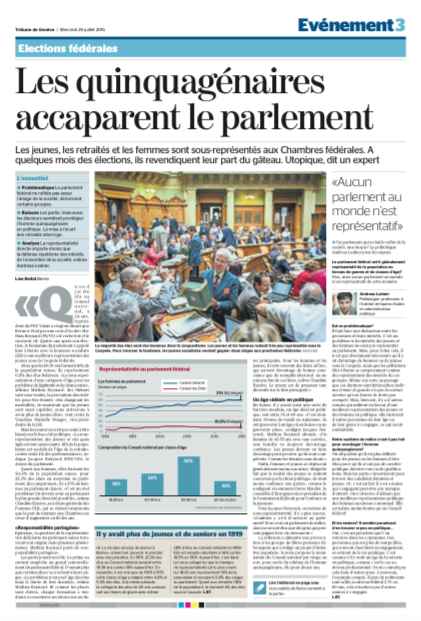 Les quinquagénaires accaparent le Parlement